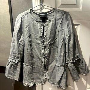 INC Linen Zip up Jacket XL